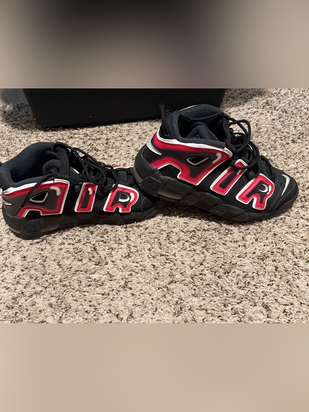 Nike Kids Black and Red Lettered Sneakers